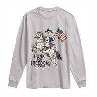 Funny Patriotic Goose Cowboy Long Sleeve Shirt Honk For Freedom