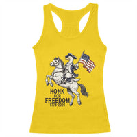 Funny Patriotic Goose Cowboy Racerback Tank Top Honk For Freedom
