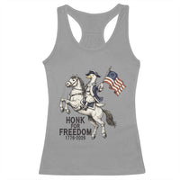 Funny Patriotic Goose Cowboy Racerback Tank Top Honk For Freedom