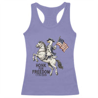 Funny Patriotic Goose Cowboy Racerback Tank Top Honk For Freedom