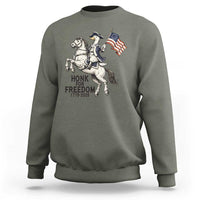 Funny Patriotic Goose Cowboy Sweatshirt Honk For Freedom