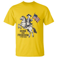 Funny Patriotic Goose Cowboy T Shirt Honk For Freedom