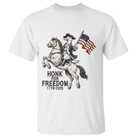 Funny Patriotic Goose Cowboy T Shirt Honk For Freedom