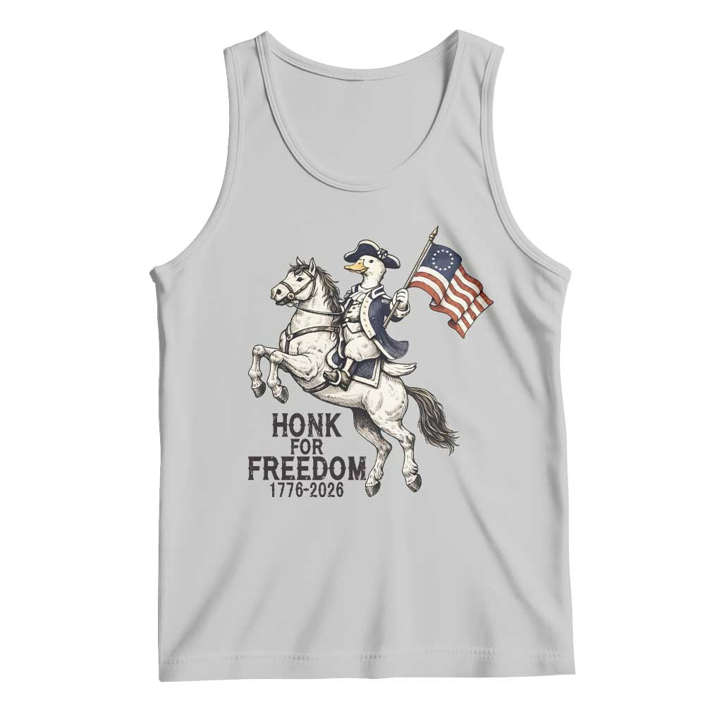 Funny Patriotic Goose Cowboy Tank Top Honk For Freedom