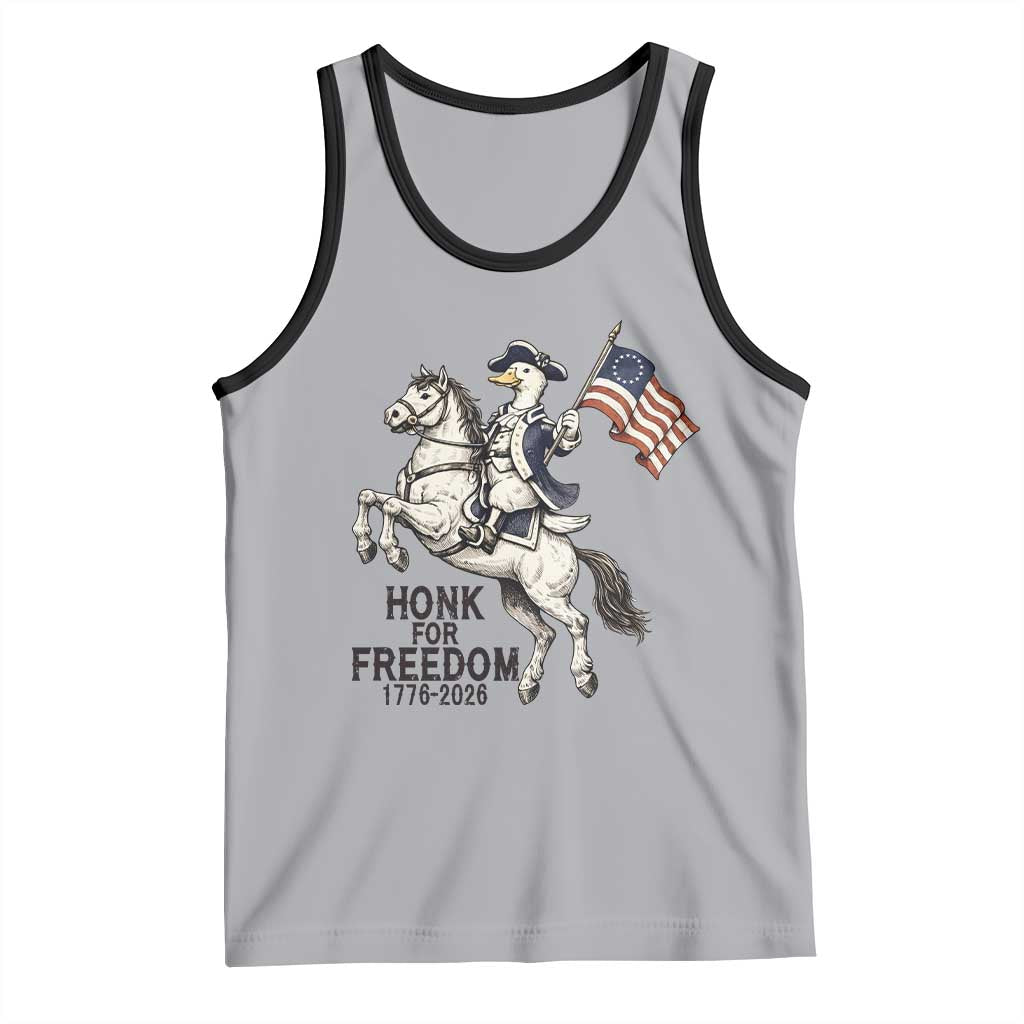 Funny Patriotic Goose Cowboy Tank Top Honk For Freedom