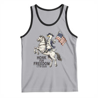 Funny Patriotic Goose Cowboy Tank Top Honk For Freedom