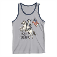 Funny Patriotic Goose Cowboy Tank Top Honk For Freedom
