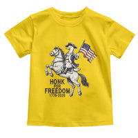Funny Patriotic Goose Cowboy Toddler T Shirt Honk For Freedom