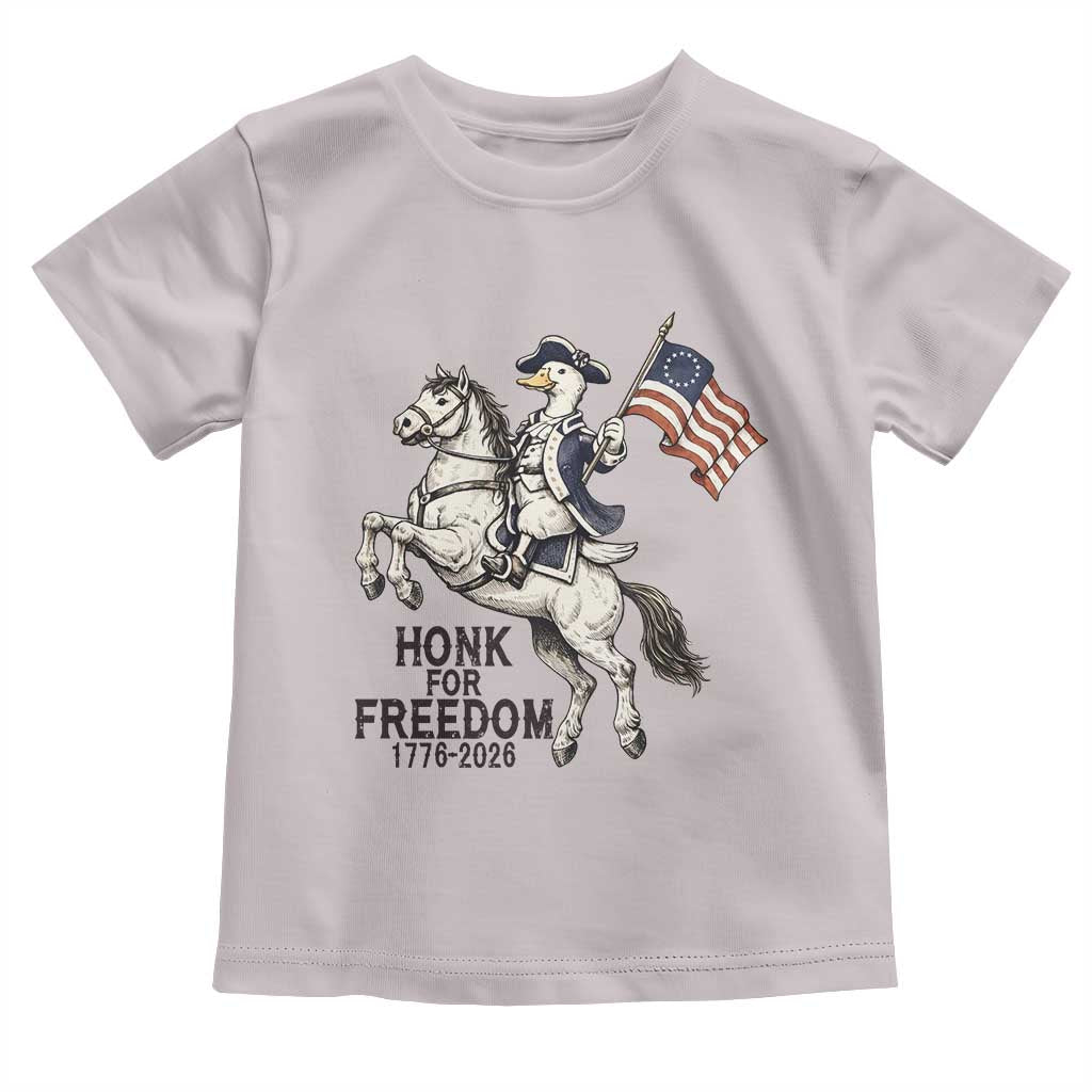 Funny Patriotic Goose Cowboy Toddler T Shirt Honk For Freedom