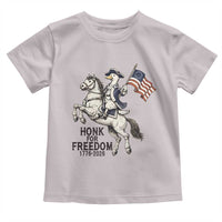 Funny Patriotic Goose Cowboy Toddler T Shirt Honk For Freedom
