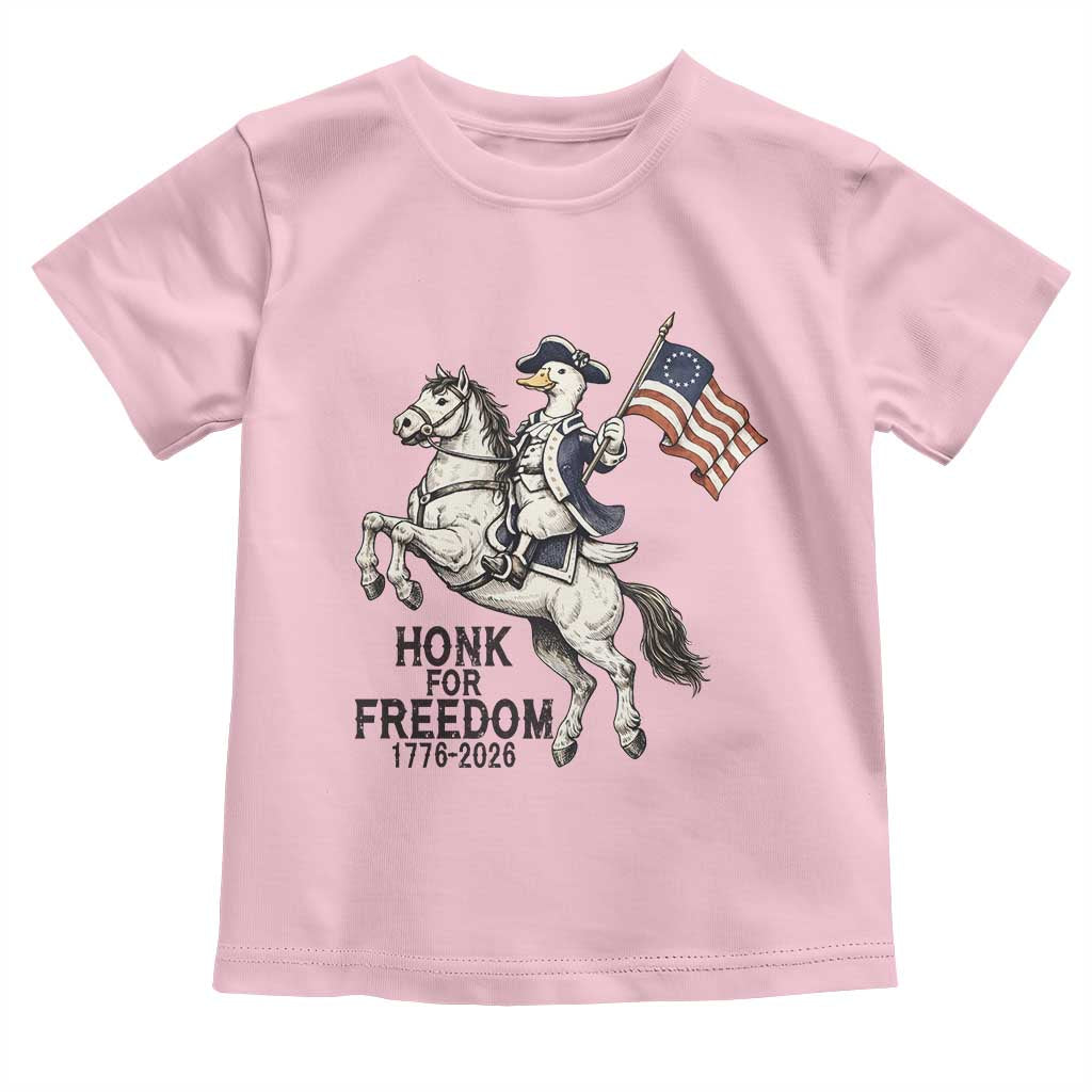 Funny Patriotic Goose Cowboy Toddler T Shirt Honk For Freedom