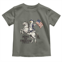 Funny Patriotic Goose Cowboy Toddler T Shirt Honk For Freedom