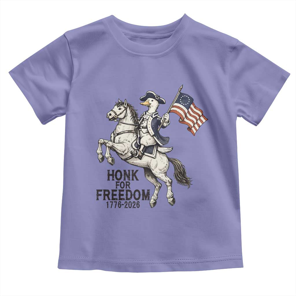 Funny Patriotic Goose Cowboy Toddler T Shirt Honk For Freedom