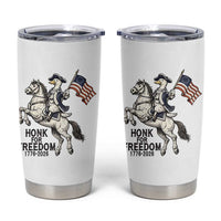 Funny Patriotic Goose Cowboy Tumbler Cup Honk For Freedom