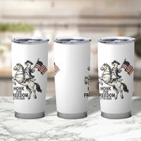 Funny Patriotic Goose Cowboy Tumbler Cup Honk For Freedom