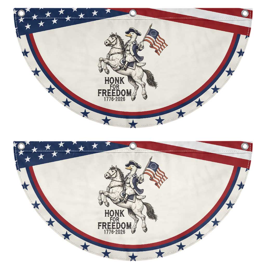 Funny Goose Cowboy Patriotic Fan Flag Honk For Freedom