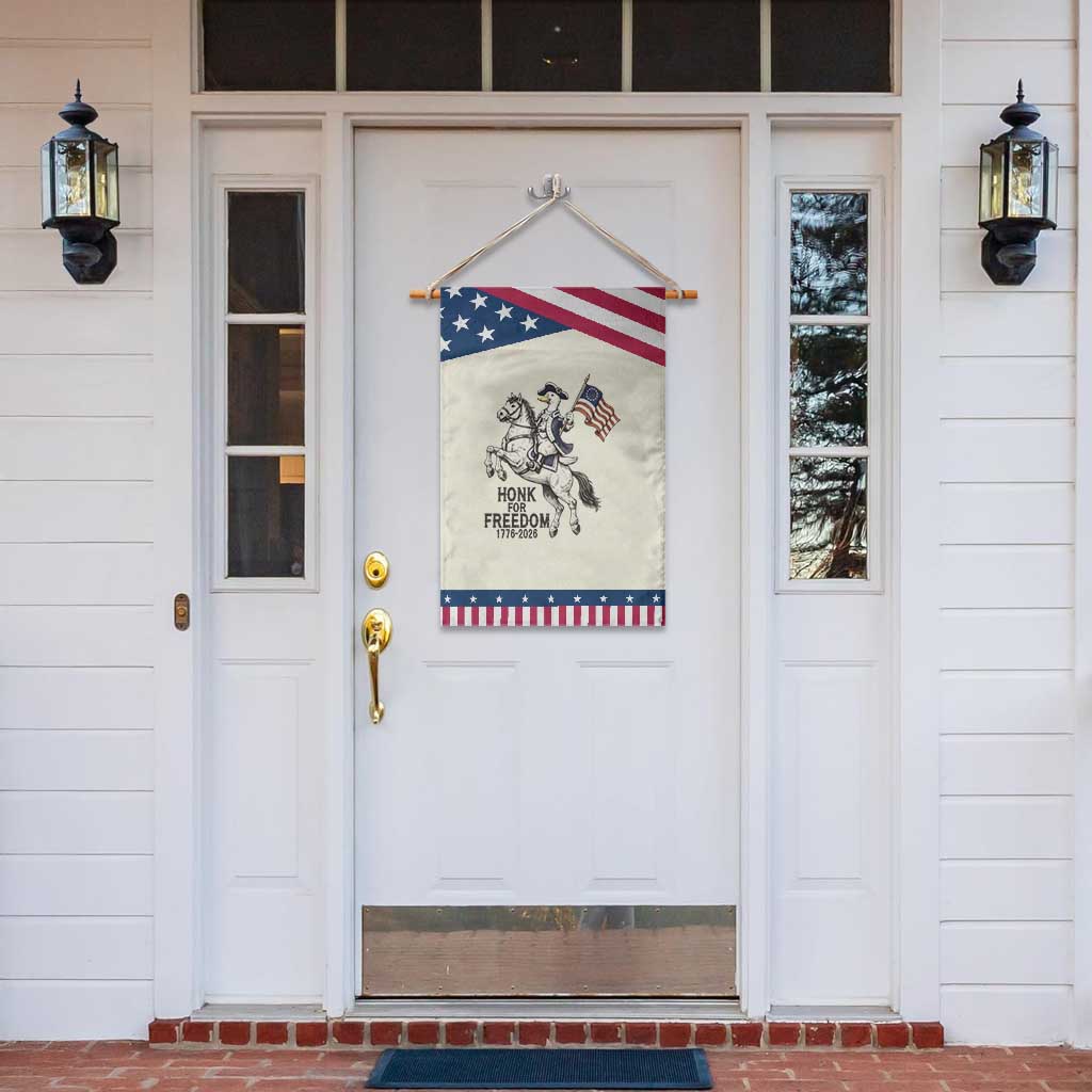 Funny Patriotic Goose Cowboy Garden Flag Honk For Freedom