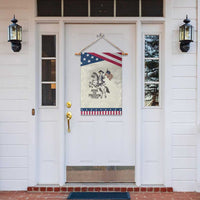 Funny Patriotic Goose Cowboy Garden Flag Honk For Freedom