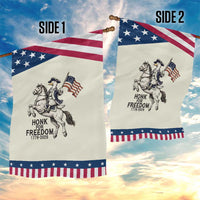 Funny Patriotic Goose Cowboy Garden Flag Honk For Freedom