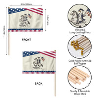 Funny Patriotic Goose Cowboy Patriotic Handheld Flag Honk For Freedom