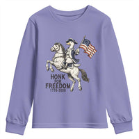 Funny Patriotic Goose Cowboy Youth Sweatshirt Honk For Freedom