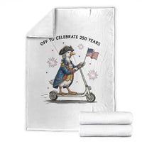 Funny Patriotic Goose Throw Blanket Off To Celebrate 250 Years