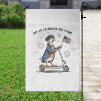 Funny Patriotic Goose Garden Flag Off To Celebrate 250 Years