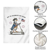 Funny Patriotic Goose Garden Flag Off To Celebrate 250 Years