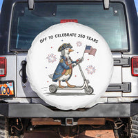 Funny Patriotic Goose Spare Tire Cover Off To Celebrate 250 Years