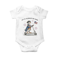 Funny Patriotic Goose Baby Onesie Off To Celebrate 250 Years