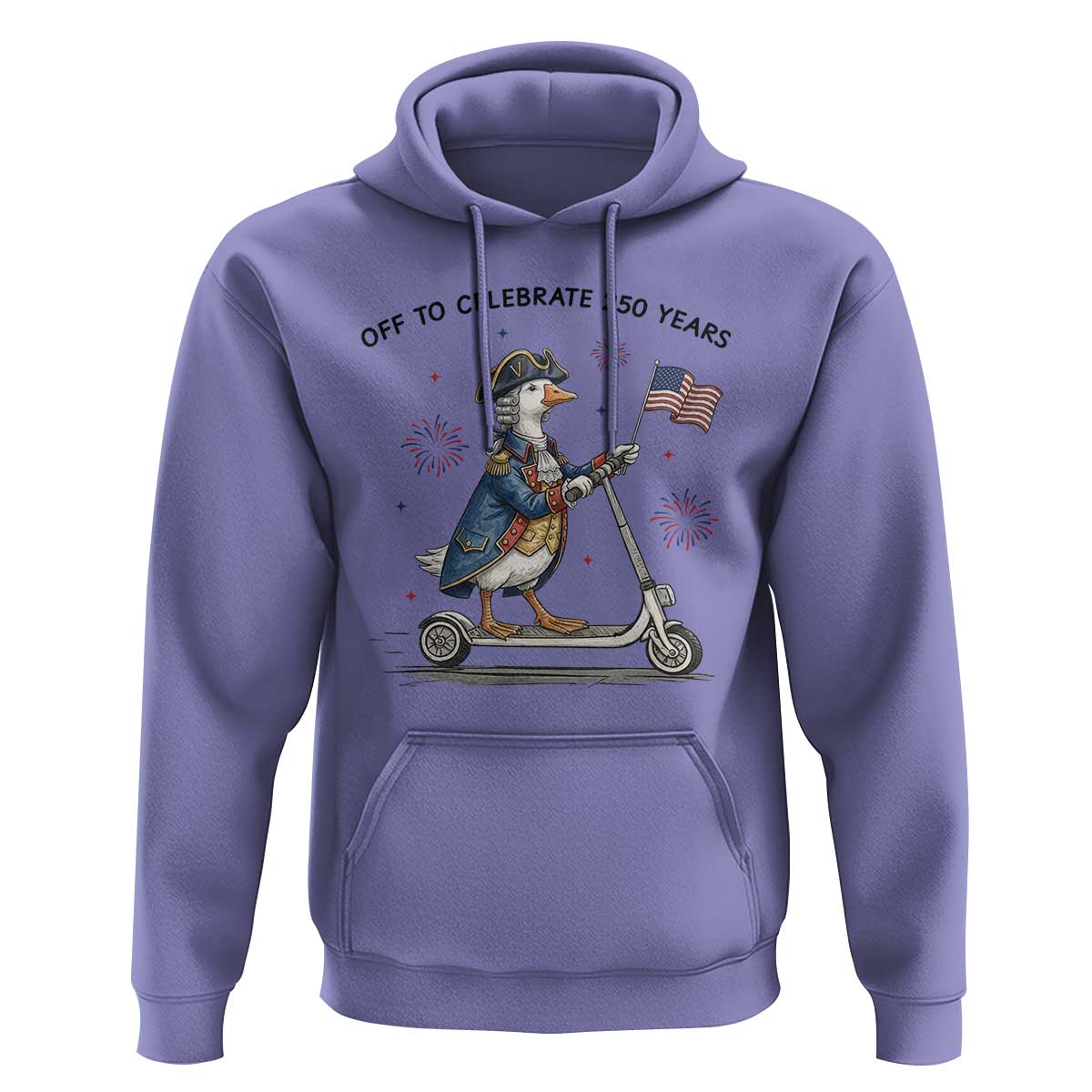 Funny Patriotic Goose Hoodie Off To Celebrate 250 Years