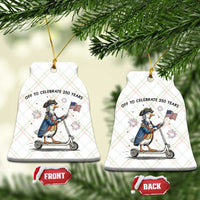 Funny Patriotic Goose Ceramic Ornament Off To Celebrate 250 Years
