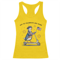 Funny Patriotic Goose Racerback Tank Top Off To Celebrate 250 Years