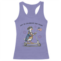Funny Patriotic Goose Racerback Tank Top Off To Celebrate 250 Years