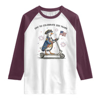Funny Patriotic Goose Raglan Shirt Off To Celebrate 250 Years