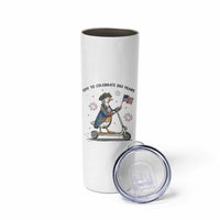 Funny Patriotic Goose Skinny Tumbler Off To Celebrate 250 Years
