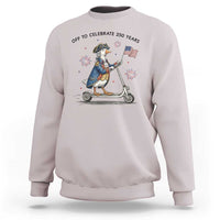 Funny Patriotic Goose Sweatshirt Off To Celebrate 250 Years
