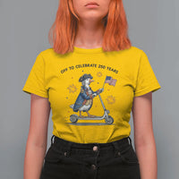 Funny Patriotic Goose T Shirt For Women Off To Celebrate 250 Years