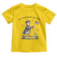 Funny Patriotic Goose Toddler T Shirt Off To Celebrate 250 Years