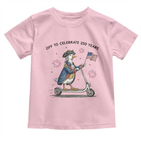 Funny Patriotic Goose Toddler T Shirt Off To Celebrate 250 Years
