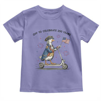 Funny Patriotic Goose Toddler T Shirt Off To Celebrate 250 Years