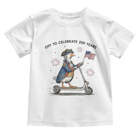 Funny Patriotic Goose Toddler T Shirt Off To Celebrate 250 Years