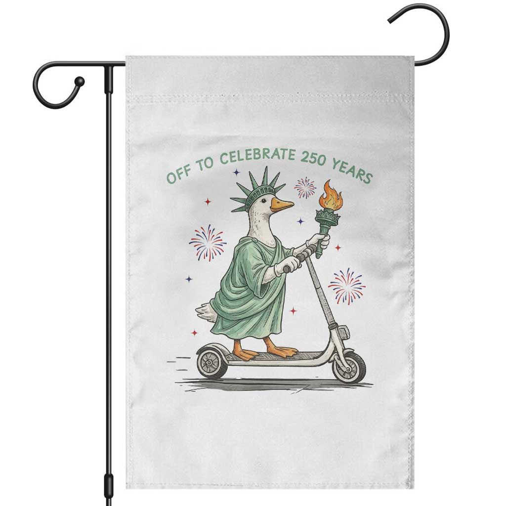 Funny Goose Statue Of Liberty Garden Flag Off To Celebrate 250 Year