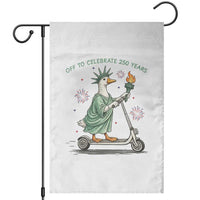 Funny Goose Statue Of Liberty Garden Flag Off To Celebrate 250 Year