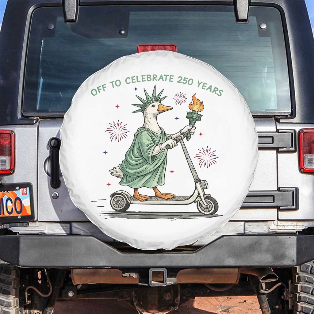 Funny Goose Statue Of Liberty Spare Tire Cover Off To Celebrate 250 Year