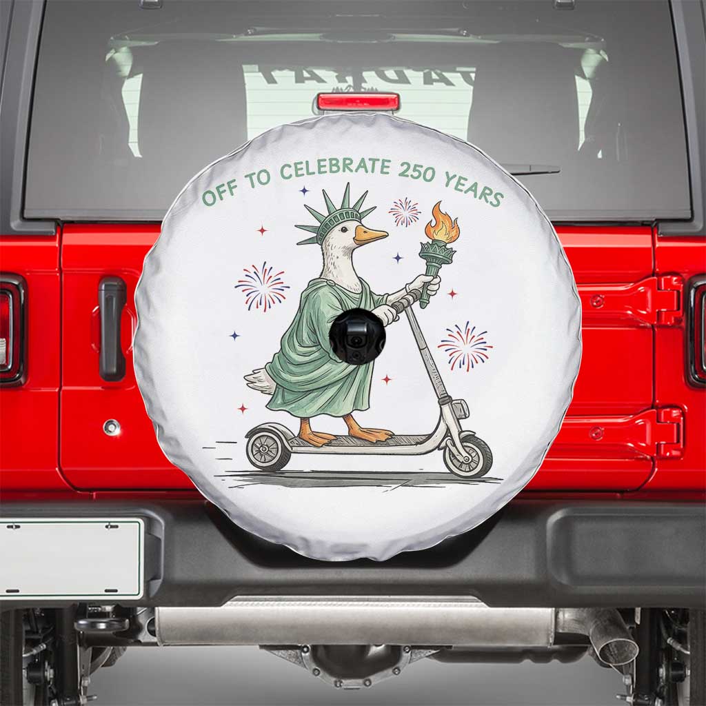 Funny Goose Statue Of Liberty Spare Tire Cover Off To Celebrate 250 Year