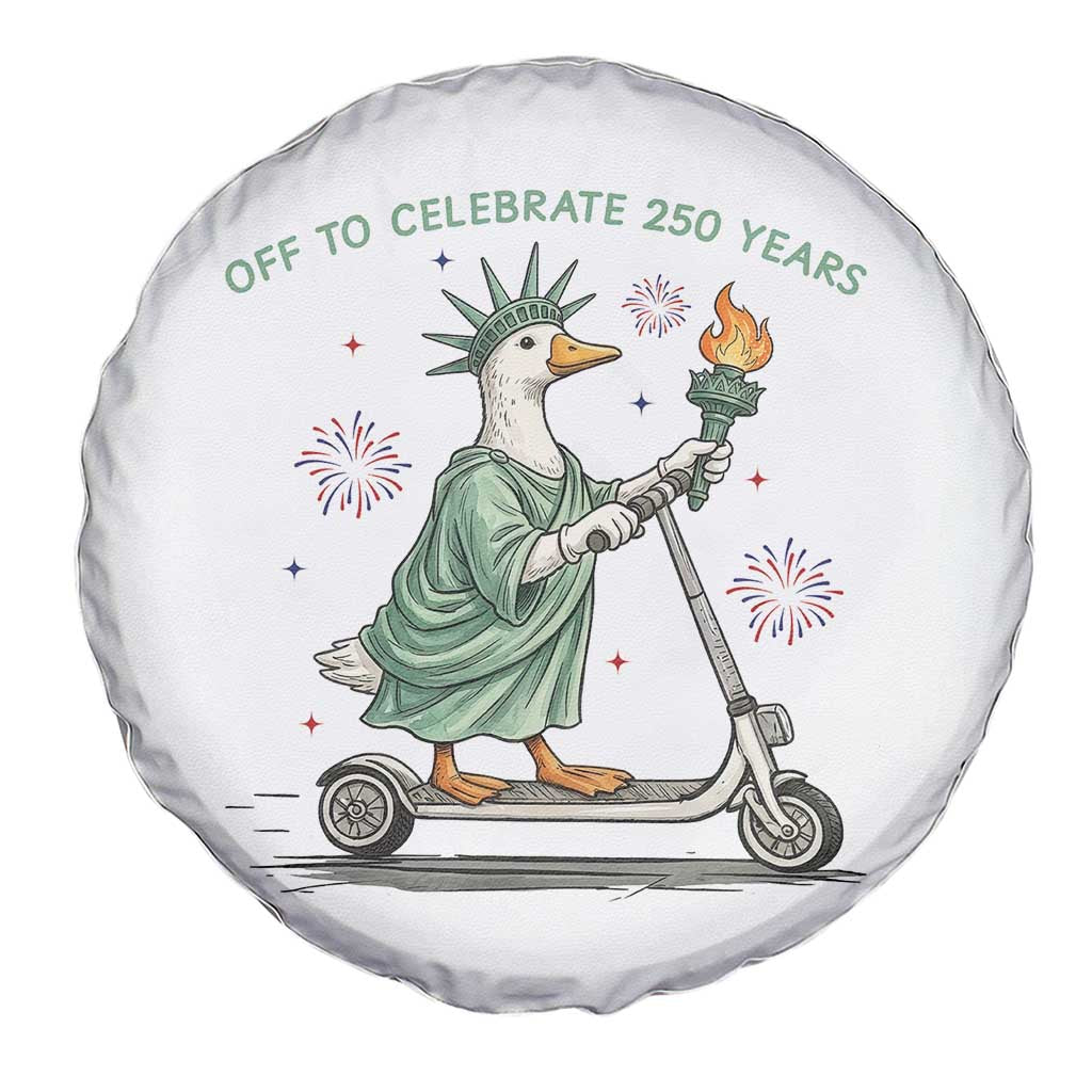 Funny Goose Statue Of Liberty Spare Tire Cover Off To Celebrate 250 Year