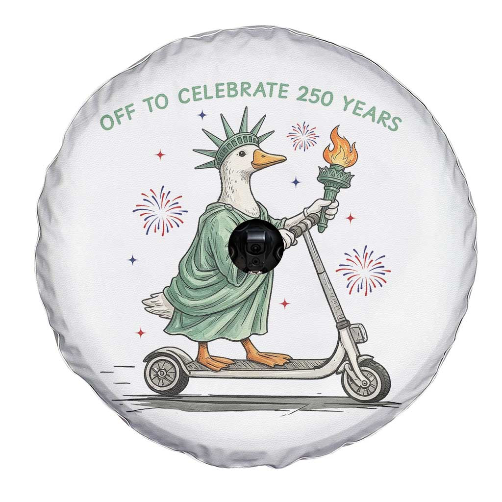 Funny Goose Statue Of Liberty Spare Tire Cover Off To Celebrate 250 Year