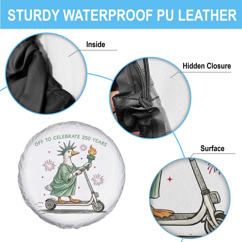 Funny Goose Statue Of Liberty Spare Tire Cover Off To Celebrate 250 Year