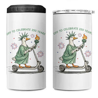 Funny Goose Statue Of Liberty 4 in 1 Can Cooler Tumbler Off To Celebrate 250 Year
